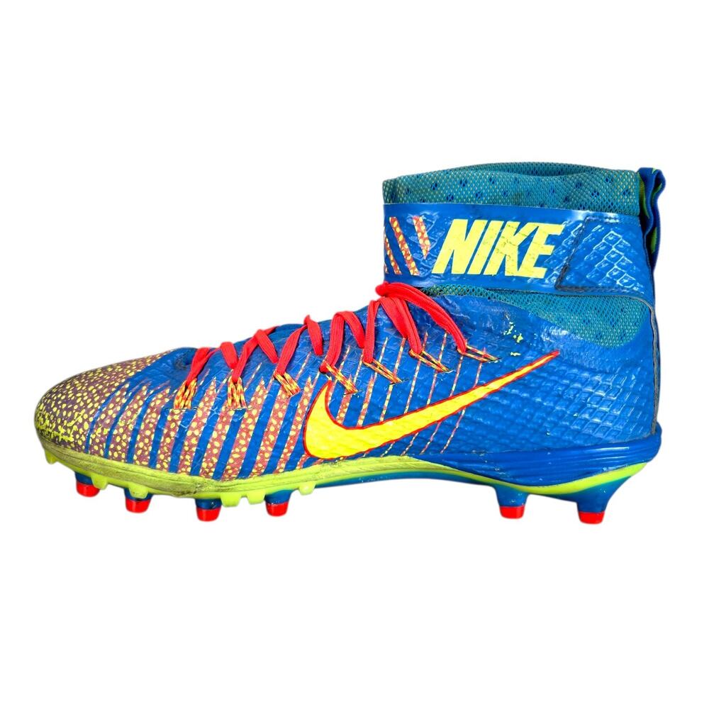 Nike Lunarbeast Elite TD Nikeskin Blue Red Mens Football Cleats Size 11.5‎ - Picture 4 of 12